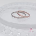 半周つやあり半周つや消し仕上げの結婚指輪【エタンセル】